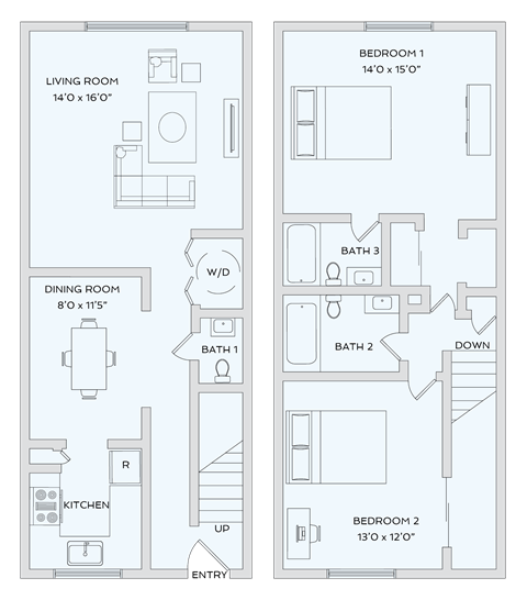Lake Castleton Apartment Homes | Indianapolis, IN | Floor Plans